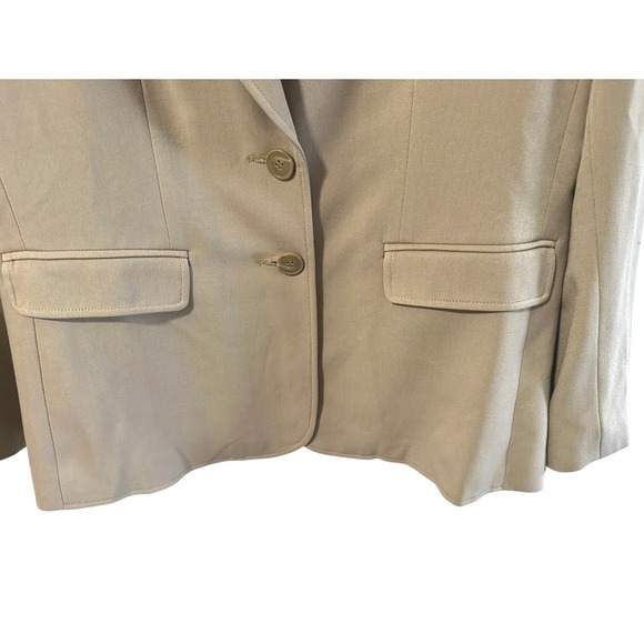 TRAVELSMITH Womens NWT Blazer Tan Beige Size 16 Single Breasted Classic - Picture 5 of 8
